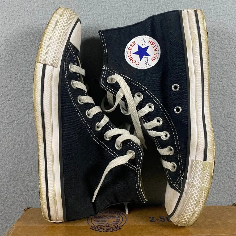 Converse Chuck Taylor High Top Unisex Size M 6.5 W 8.5 Black Canvas Sneakers